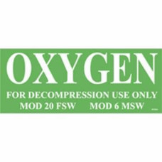 Oxygene Flaschenaufkleber 25x10cm